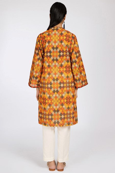 Multi-Coloured Printed Khaddar Shirt