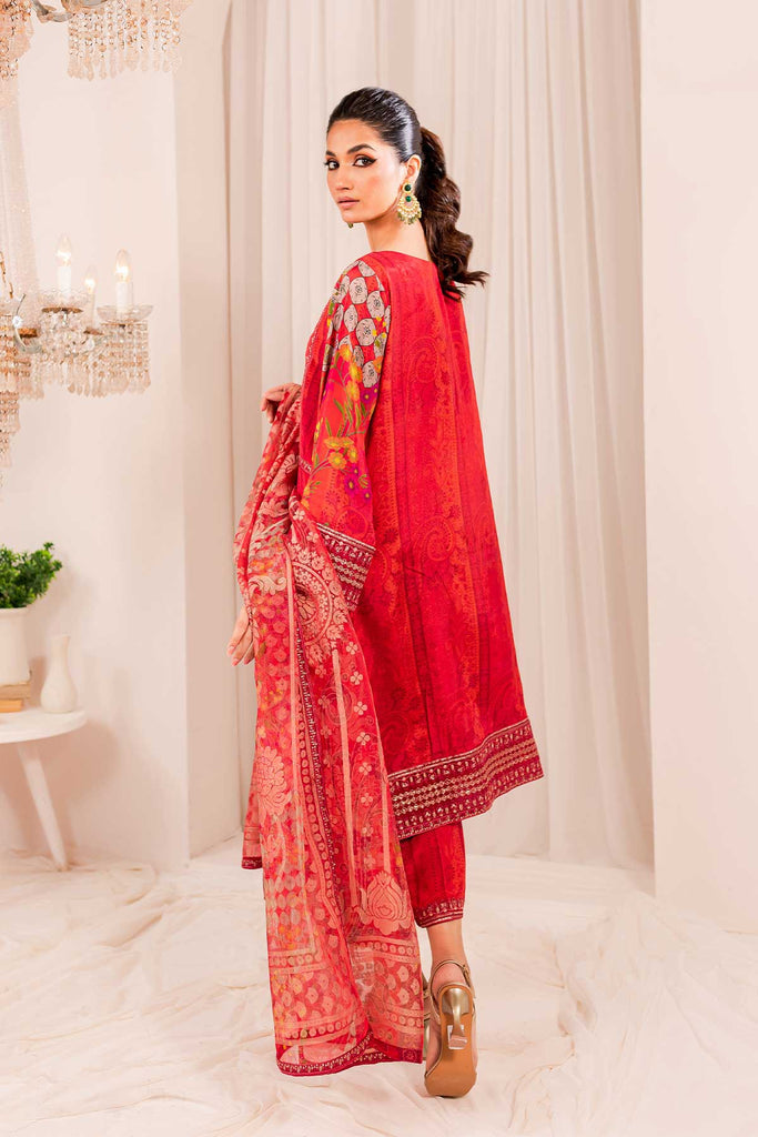 Red Unstitched Silk