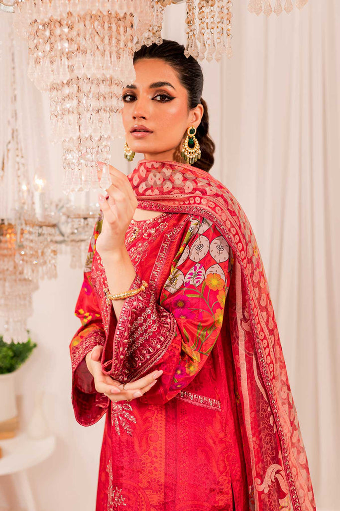 Red Unstitched Silk