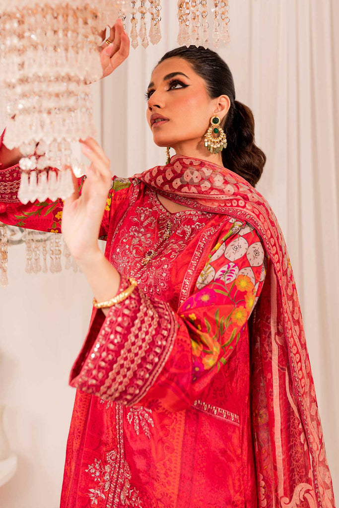 Red Unstitched Silk