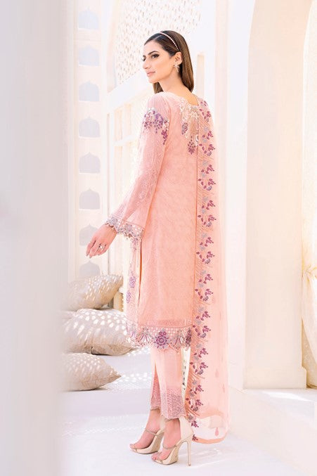 Light Pink Embroidered Chiffon Suit