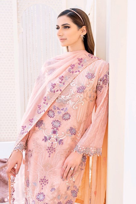 Light Pink Embroidered Chiffon Suit