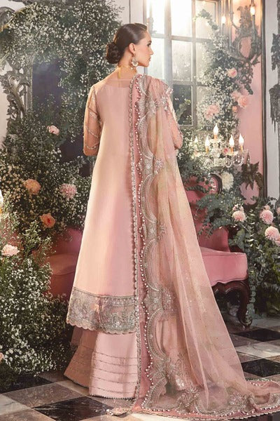 Light Pink Unstitched Embroidered wedding outfit