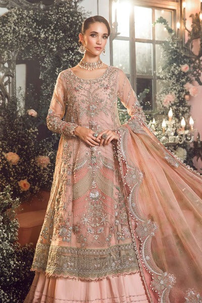 Light Pink Unstitched Embroidered wedding outfit