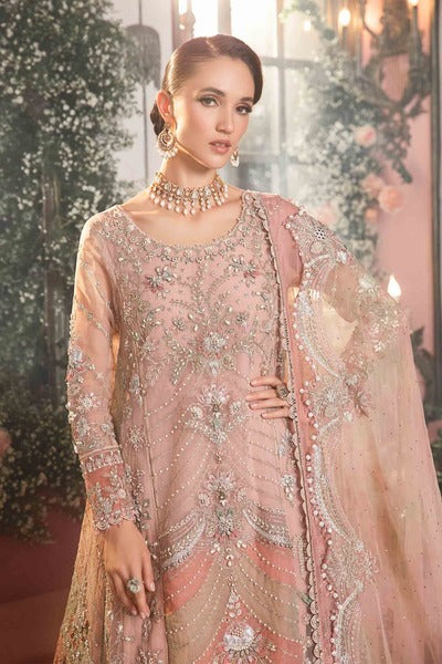 Light Pink Unstitched Embroidered wedding outfit