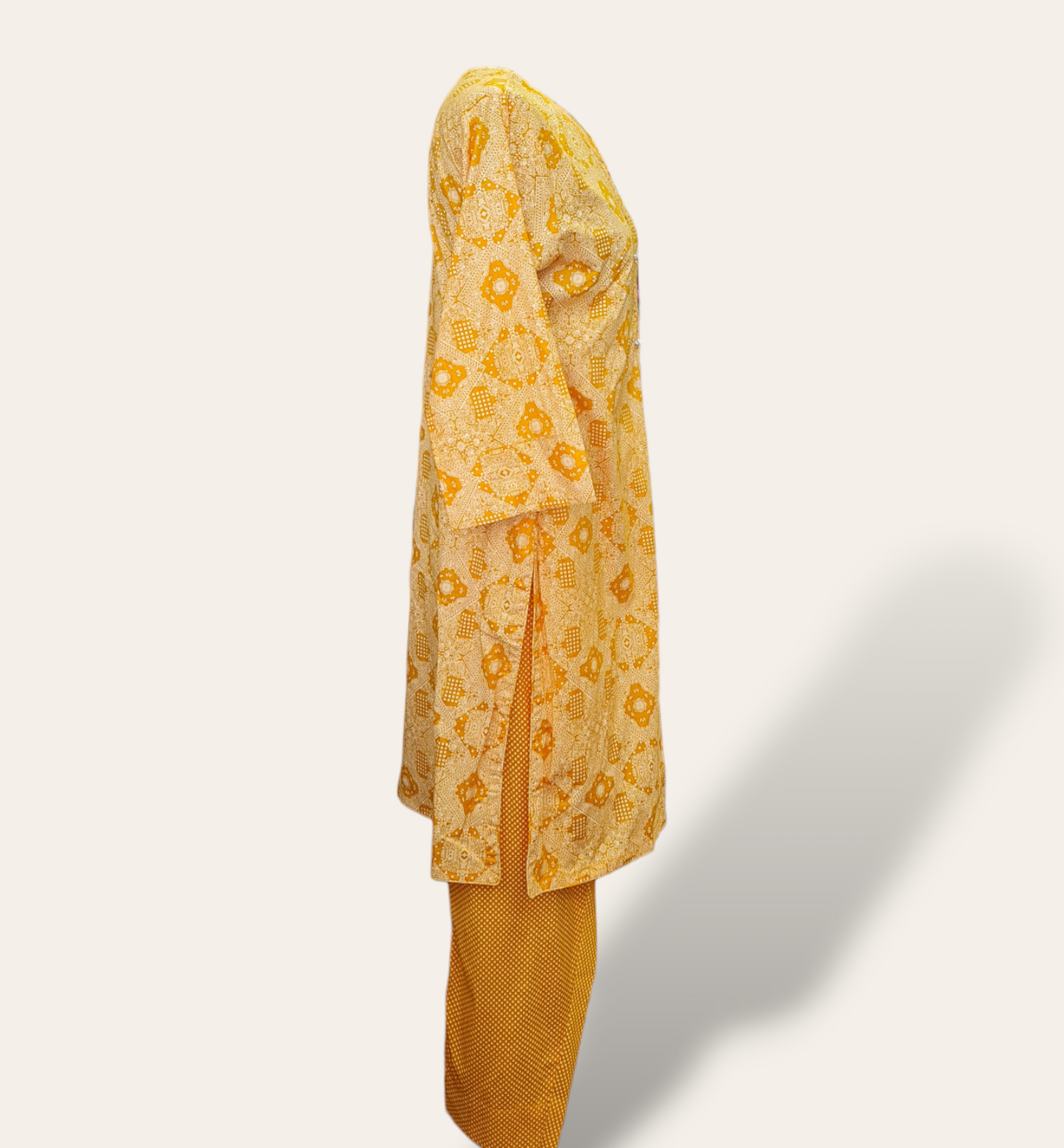 Yellow Digital printed 2 Piece Suit