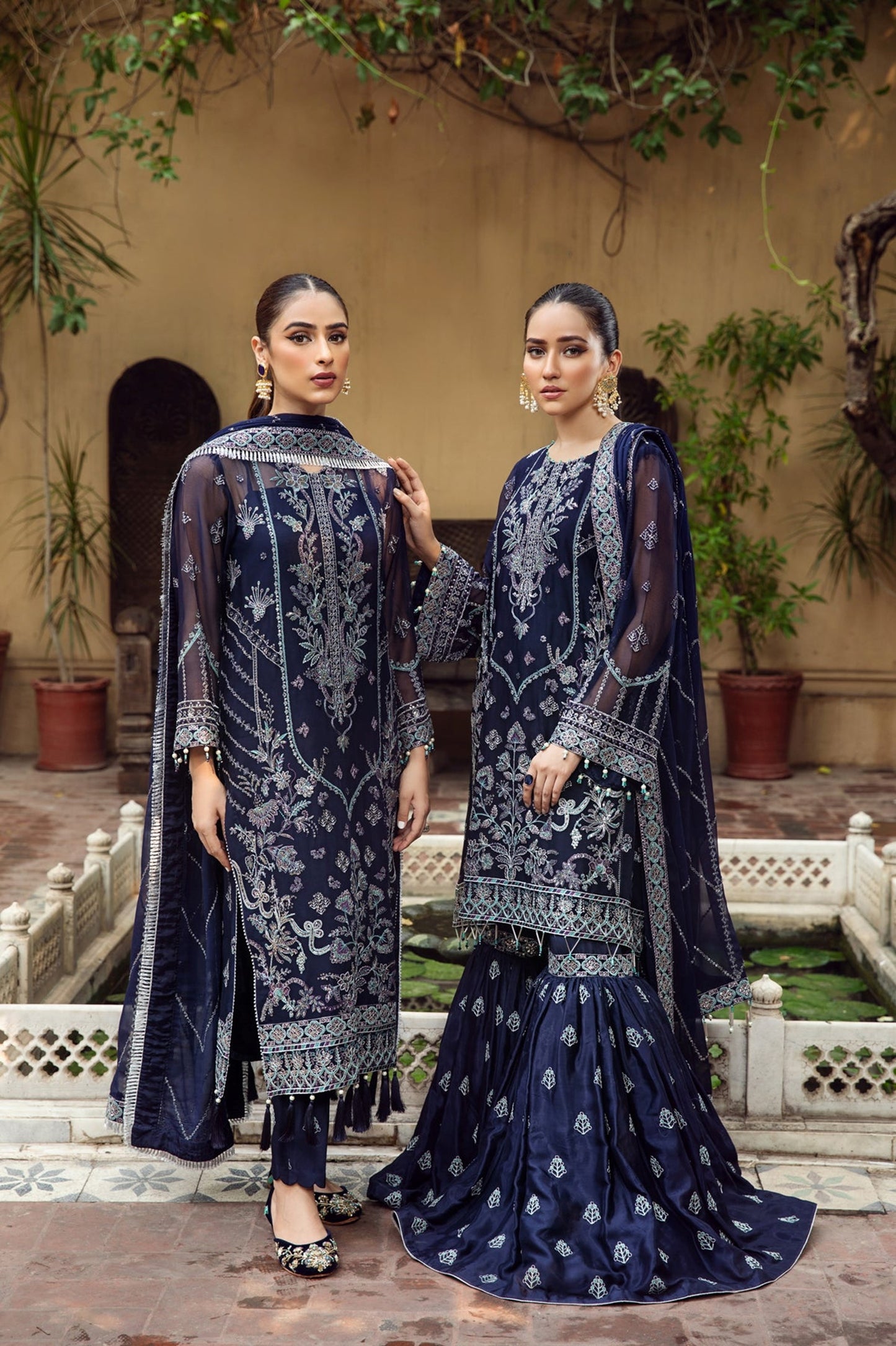 Shaahna Embroidered Three Piece Suit