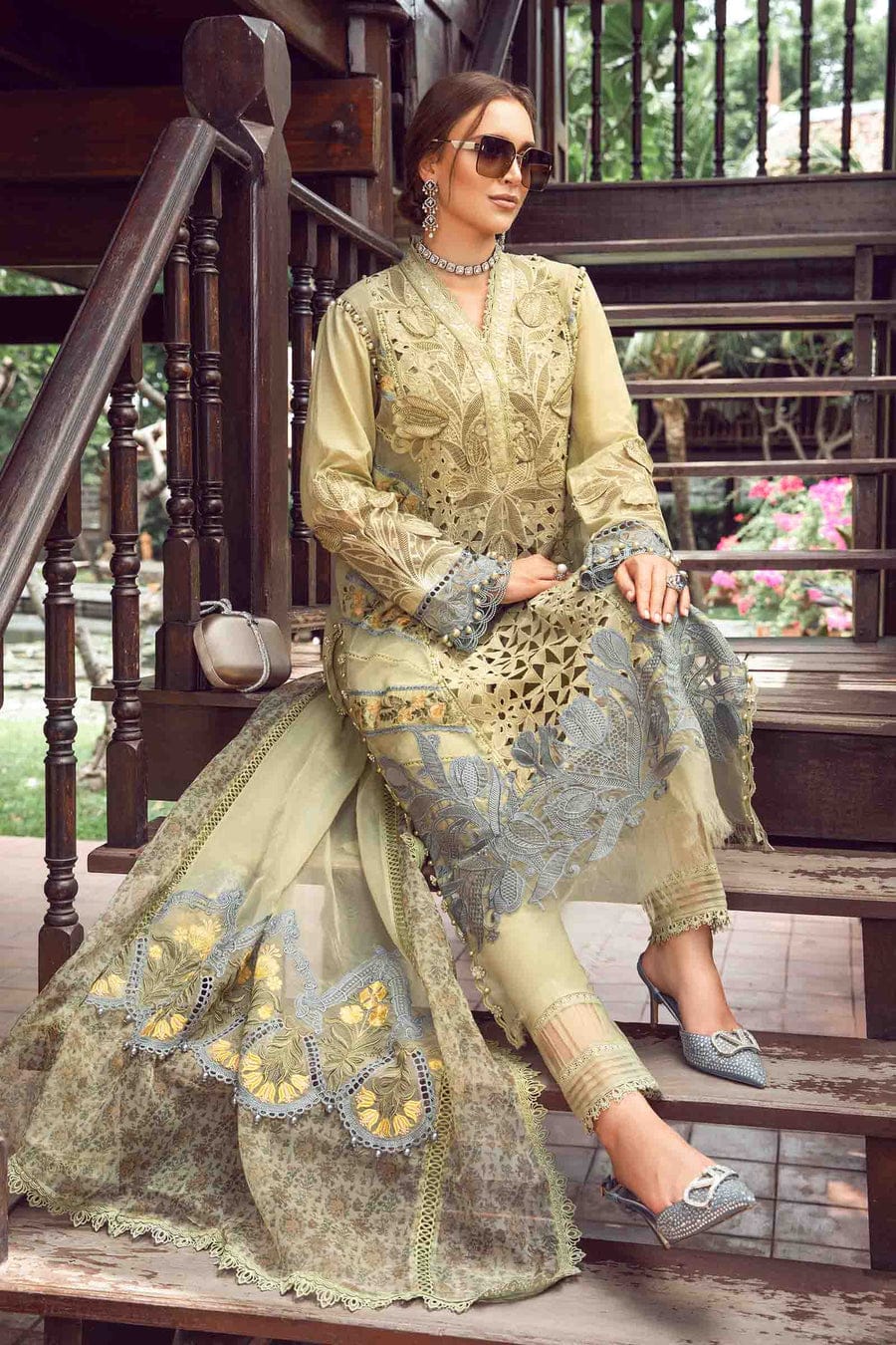 3 piece Pista Green semi-stitched Suit