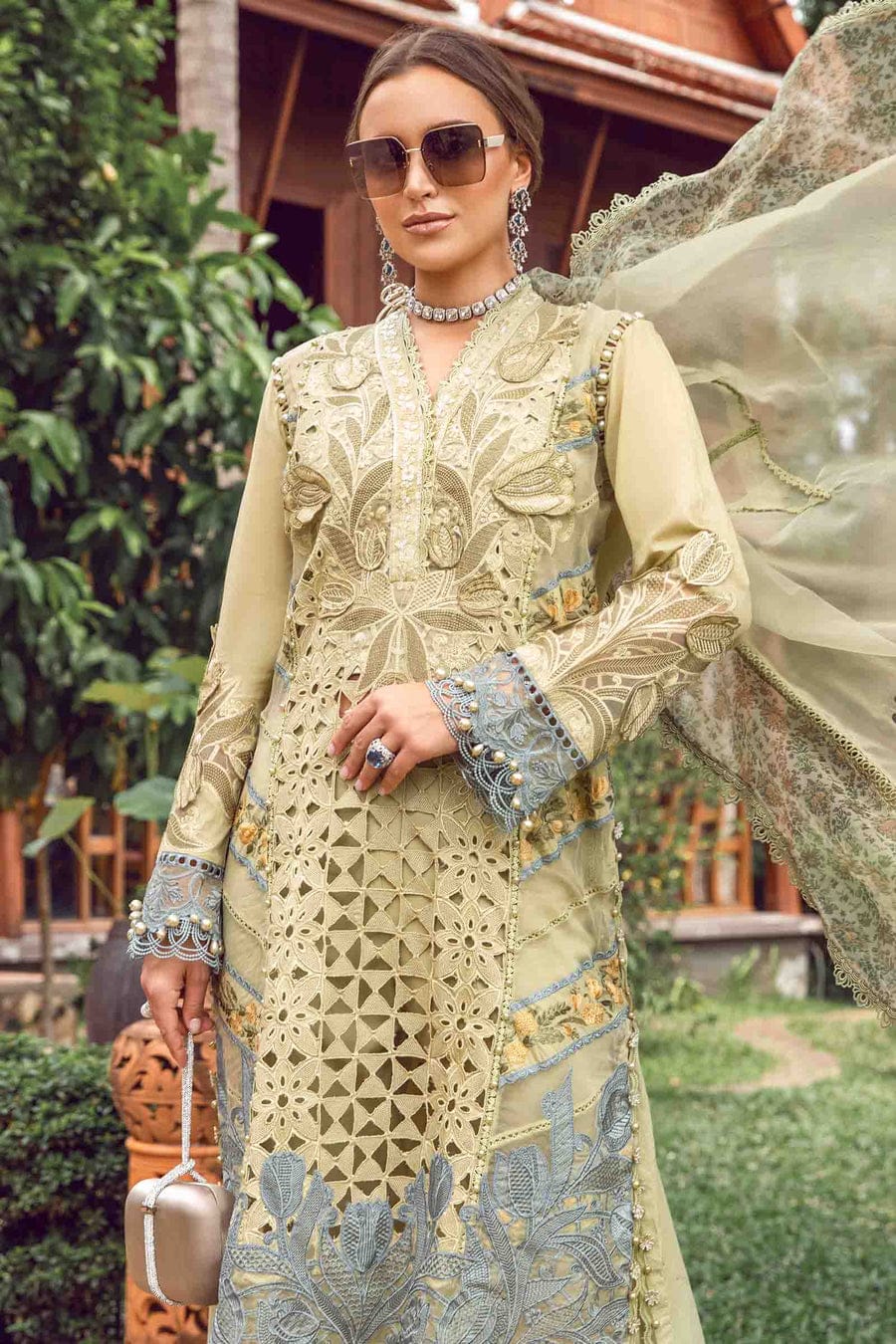 3 piece Pista Green semi-stitched Suit