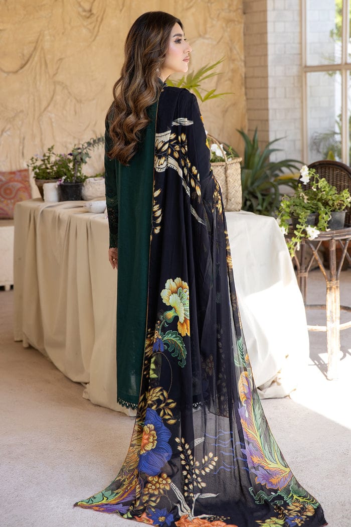 4 Pc Chikankari Lawn With Printed Chiffon Dupatta