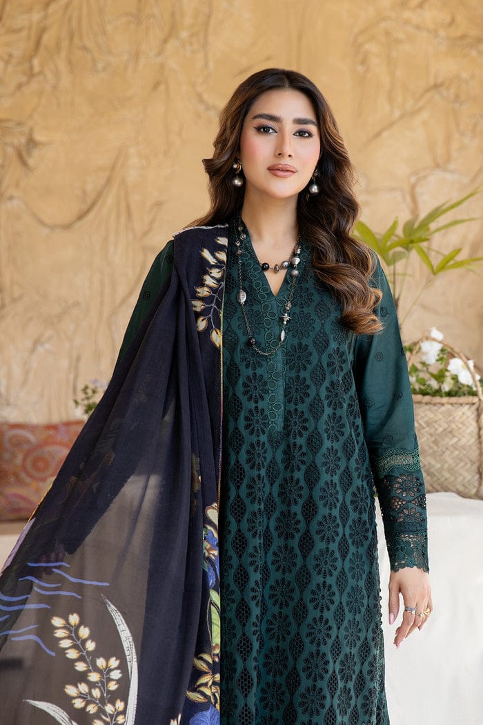 4 Pc Chikankari Lawn With Printed Chiffon Dupatta