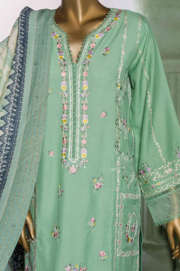 Green Dhanak Readymade Suit