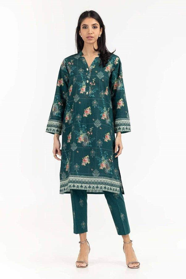 Printed Khaddar Shirt With Trousers