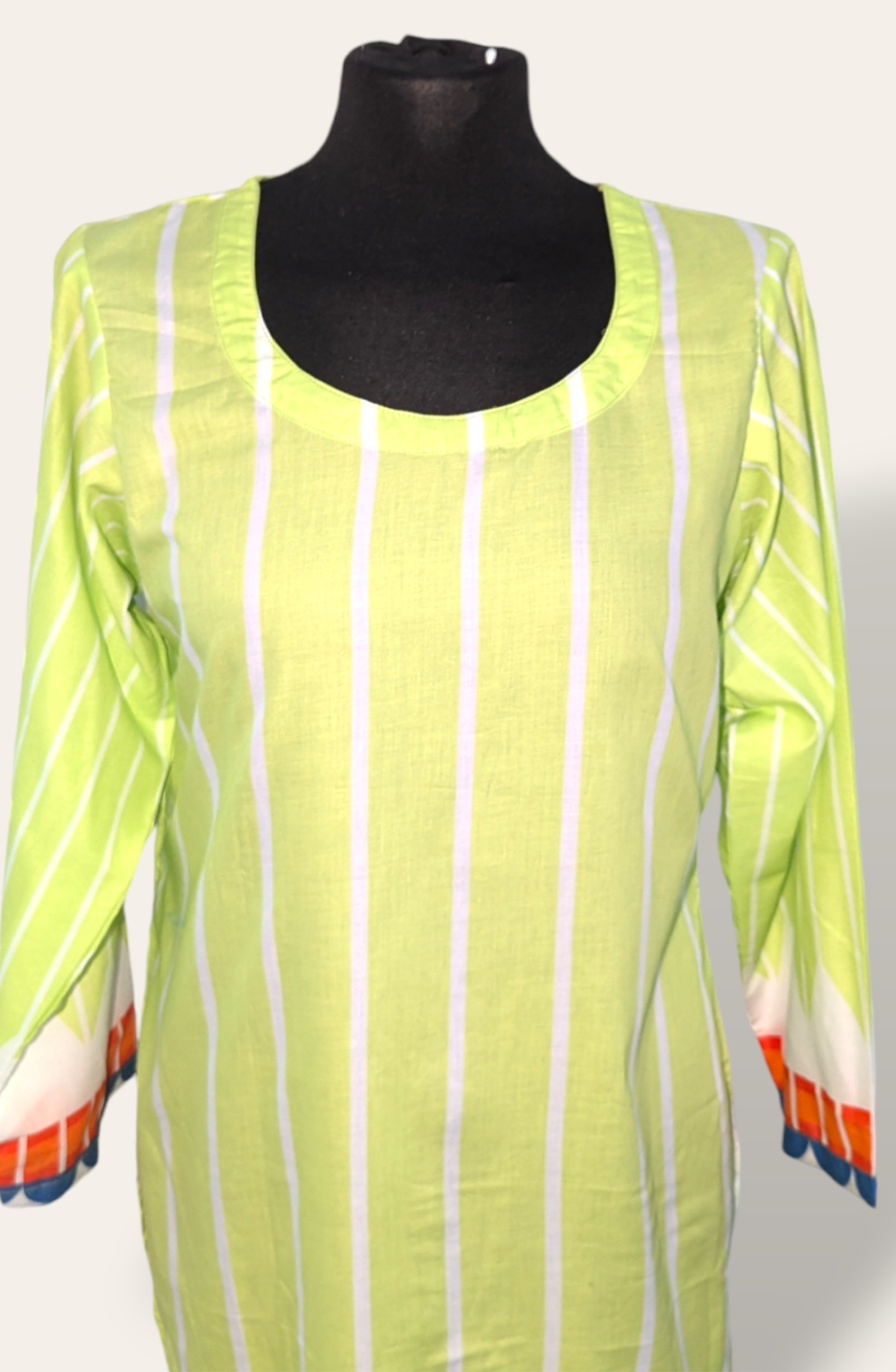 Luminous yellow Printed small kurti