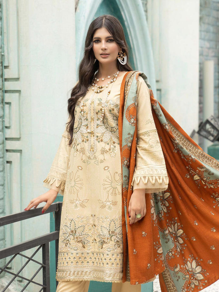 Beige Dhanak Readymade Suit