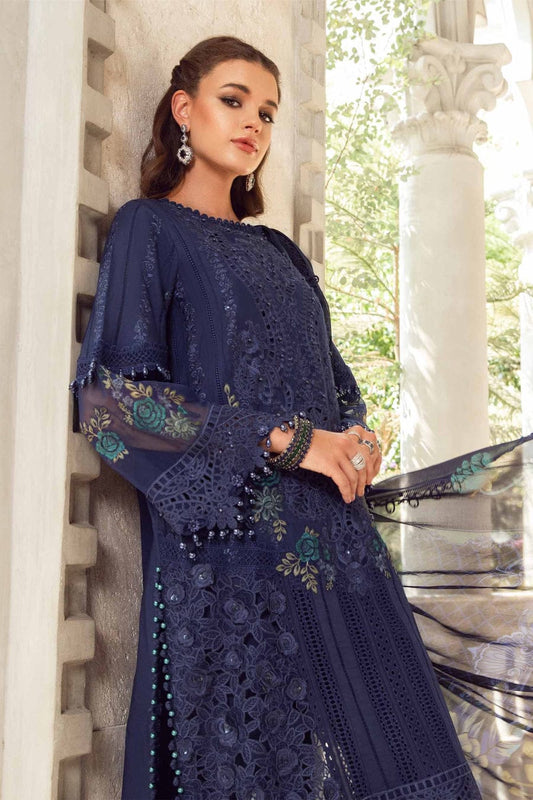 3 piece Nave Blue semi-stitched Suit