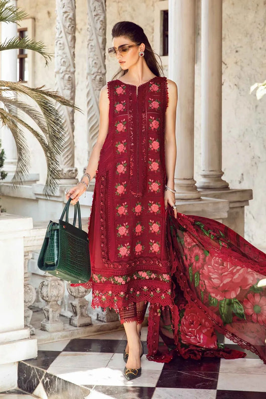 3 Piece Embroidered Lawn semi-stitched Suit