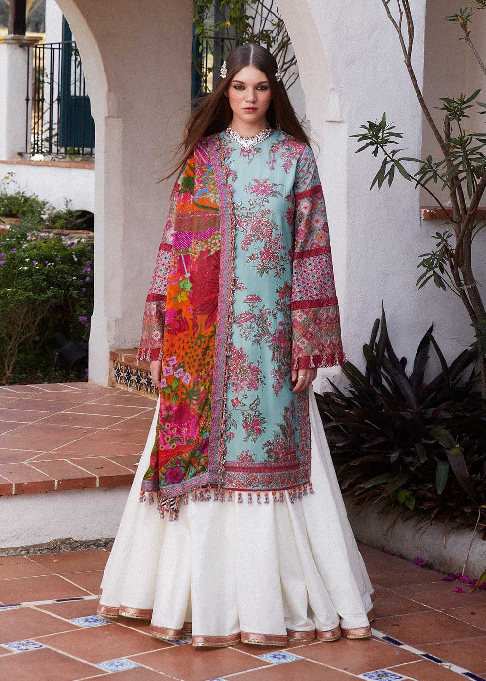 3 Piece Embroidered Lawn semi-stitched Suit