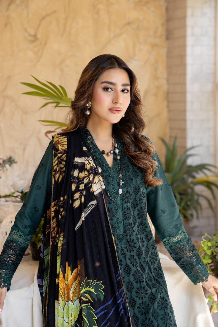 4 Pc Chikankari Lawn With  Printed Chiffon Dupatta