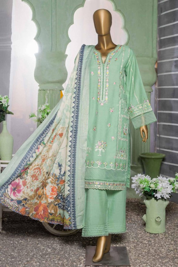 Green Dhanak Readymade Suit