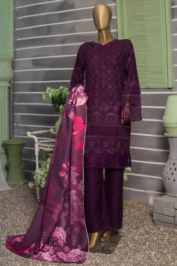 Purple Dhanak Readymade Suit